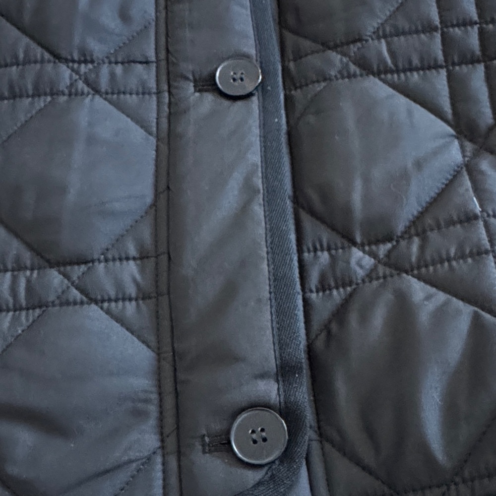 Black Quilted Circle Full Midi Skirt With Buttons - Picture 7 of 14